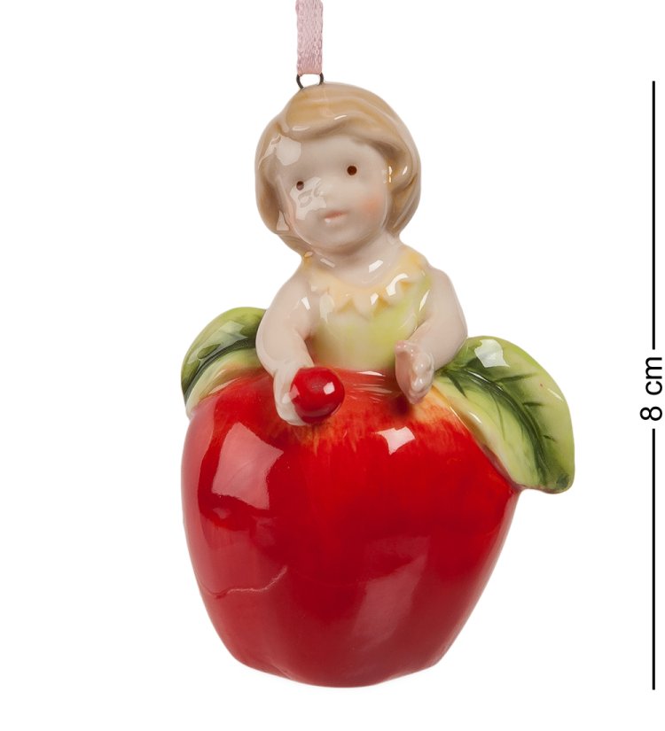 Колокольчик из керамики Девочка-яблочко CMS-36/ 2