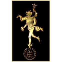 Картина Гермес-Бог торговли c кристаллами Swarovski