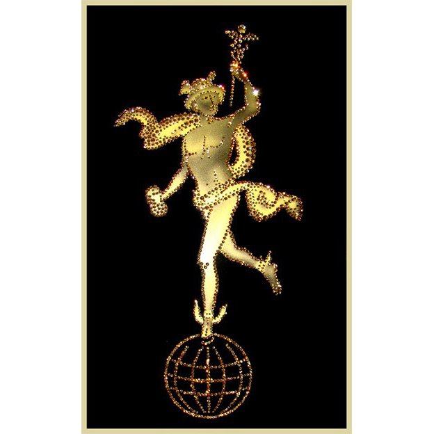 Картина Гермес-Бог торговли c кристаллами Swarovski