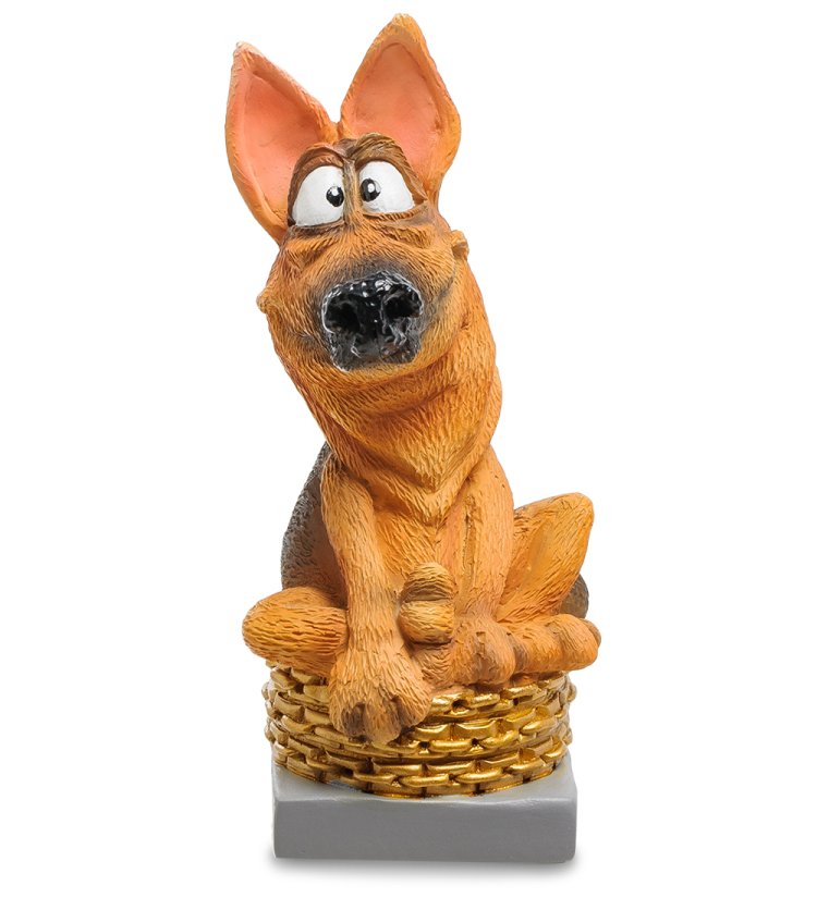 Статуэтка Собака Немецкая овчарка The Comical World of Stratford RV-906, портретный вид