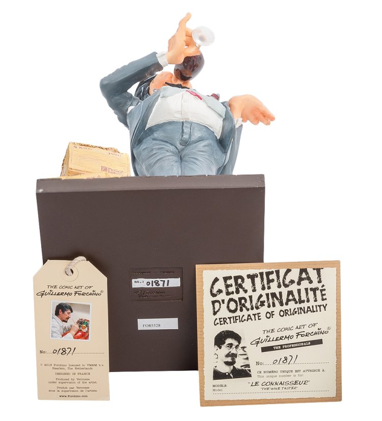 Статуэтка Сомелье ценящий вино - The Wine Taster Forchino FO-85528, сертификаты