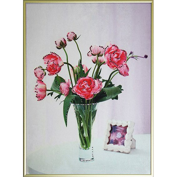 Картина Весенняя композиция c кристаллами Swarovski