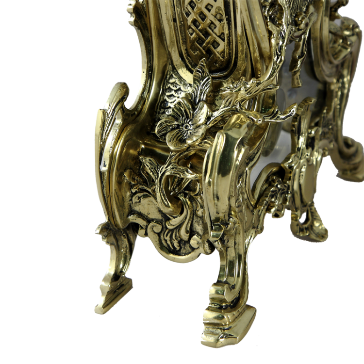 Бронзовые Каминные часы с канделябрами Кассиопея Осеннее Золото Bello De Bronze BP-22033, увеличенный вид деталей