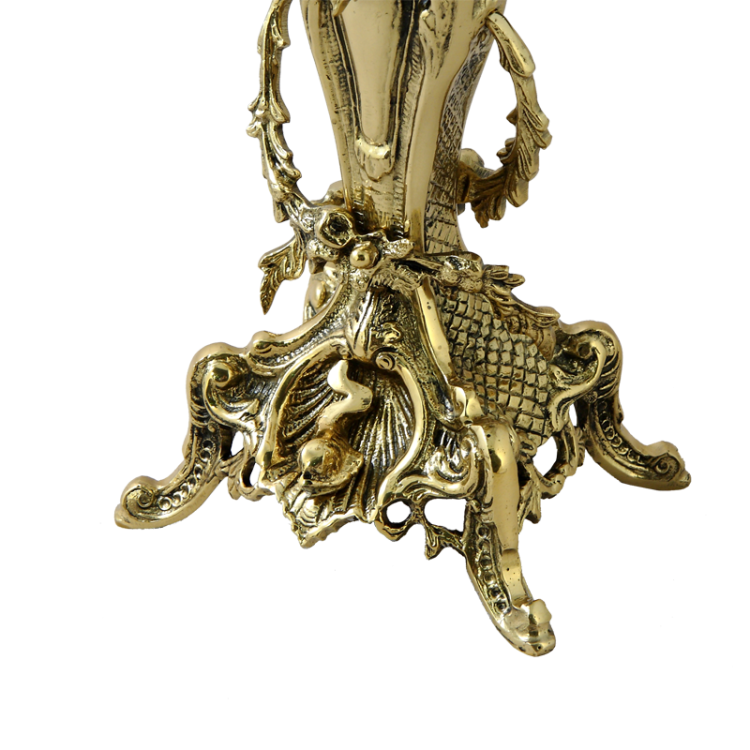 Бронзовые Каминные часы с канделябрами Кассиопея Осеннее Золото Bello De Bronze BP-22033, ножка канделябра