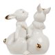Статуэтка из фарфора Пара Кроликов с золотым декором Pavone JP-31/16, оборотная сторона