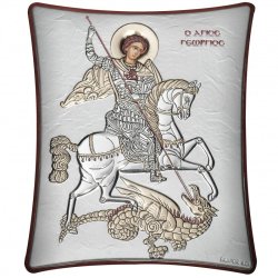 Икона Георгий Победоносец, Размер 8x9 см