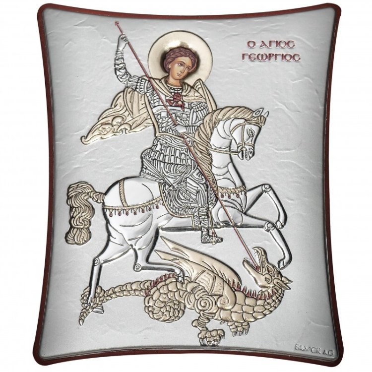 Икона Георгий Победоносец, Размер 8x9 см Slevory 115TBR1FWB