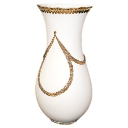 Ваза из фарфора для цветов с золотым декором