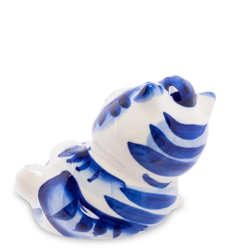 Фигурка Кот Дурилка Голубая гжель ГЛ-351, фотография со спины