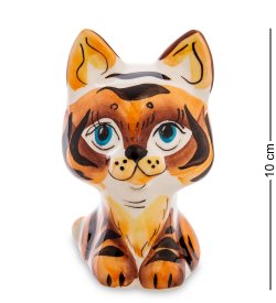 Фигурка Кошка Маруся Цветная гжель