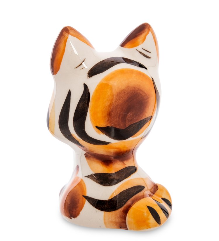 Фигурка Кошка Маруся Цветная гжель ГЛ-563, фотография со спины