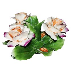 Подсвечник из фарфора три Розы