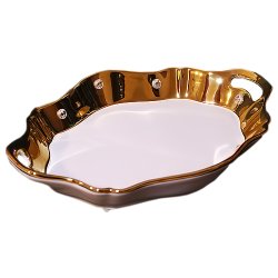 Поднос овальный глубокий Золотой