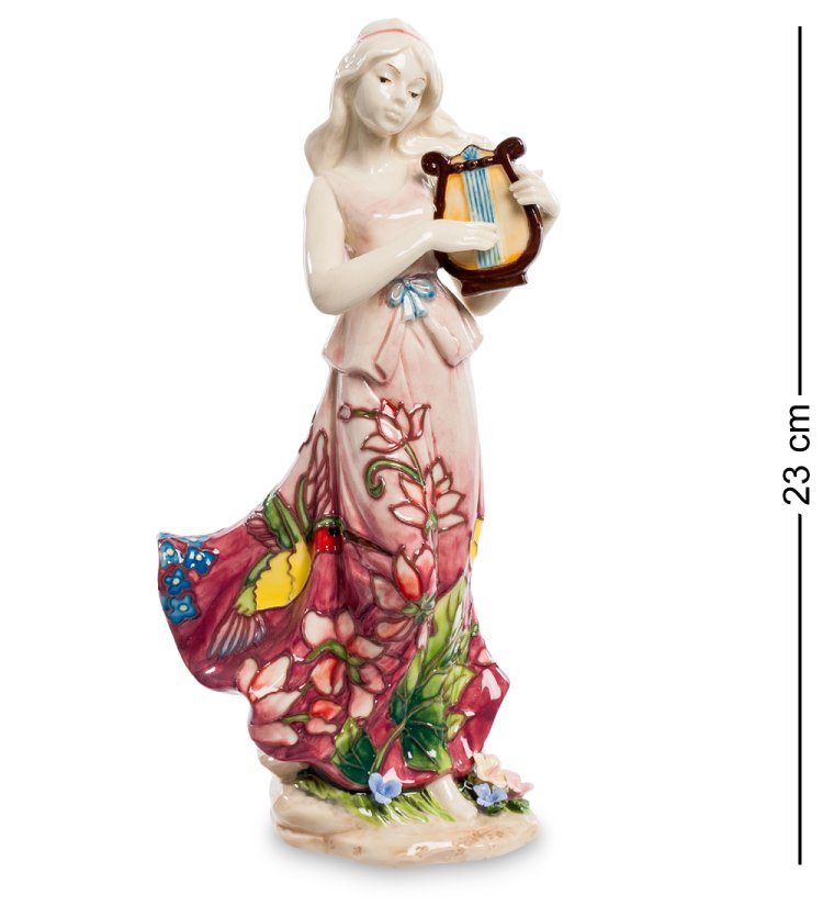 Статуэтка из фарфора Девушка Волшебная Лира Pavone JP-37/ 10