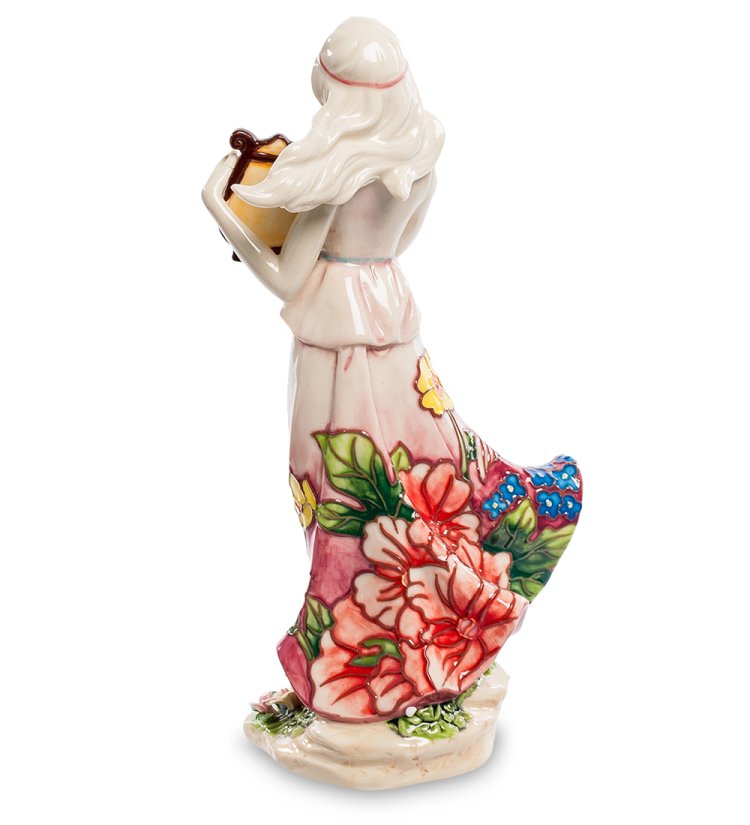 Статуэтка из фарфора Девушка Волшебная Лира Pavone JP-37/ 10, фотография со спины