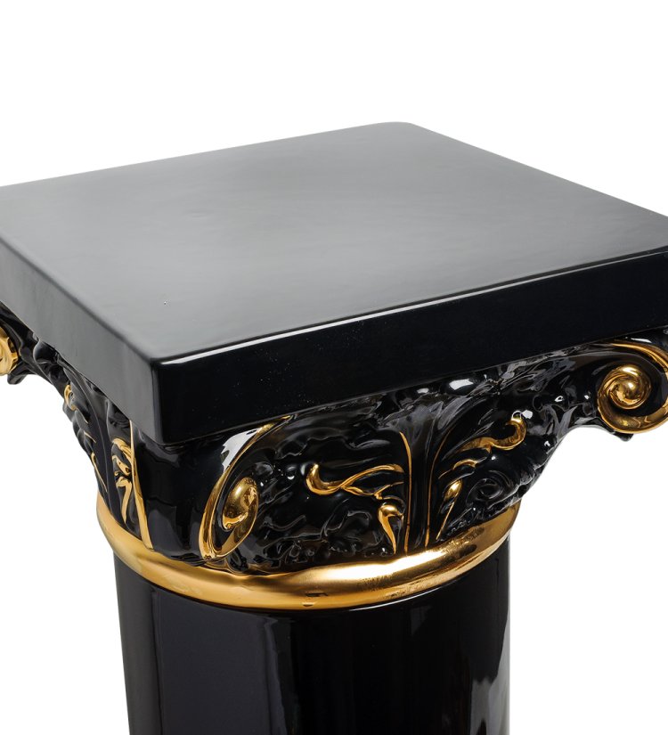 Керамическая колонна Афины, черная высота 72 см Ahura, фотография сверху