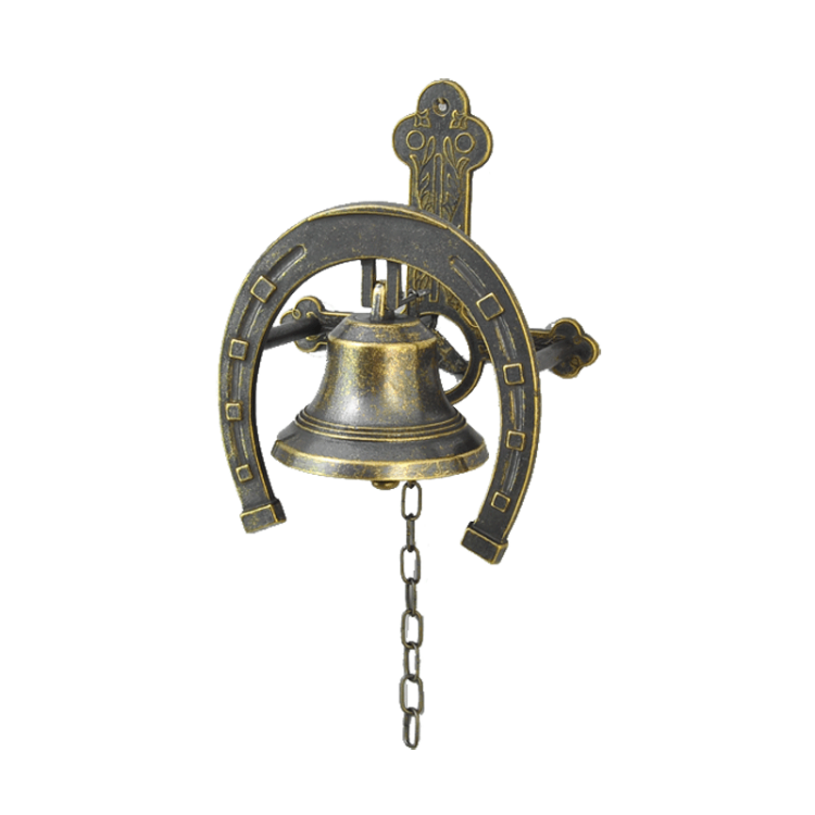 Колокольчик придверный Подкова с цепью, под бронзу Alberti Livio AL-82-498-ANT