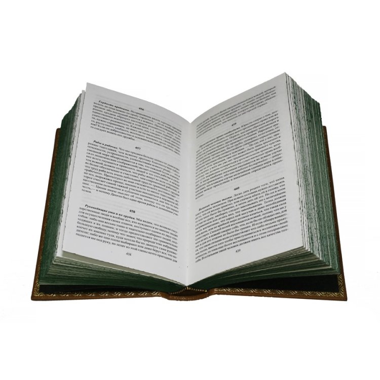 Книги в кожаном переплете Фридрих Ницше - Собрание сочинений в 2 томах BG1266S, фотография разворота книги