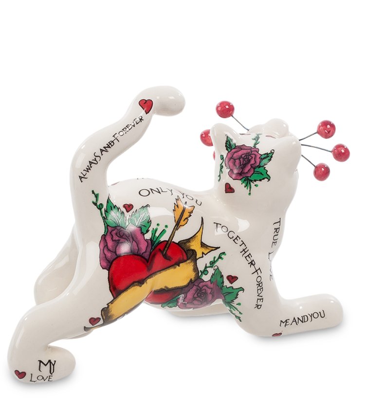 Статуэтка из керамики Кот Ловелас Pavone CMS-31/31, фотография со спины