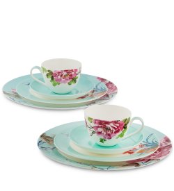 Чайный набор на 2 персоны с 4 тарелками Тоскана