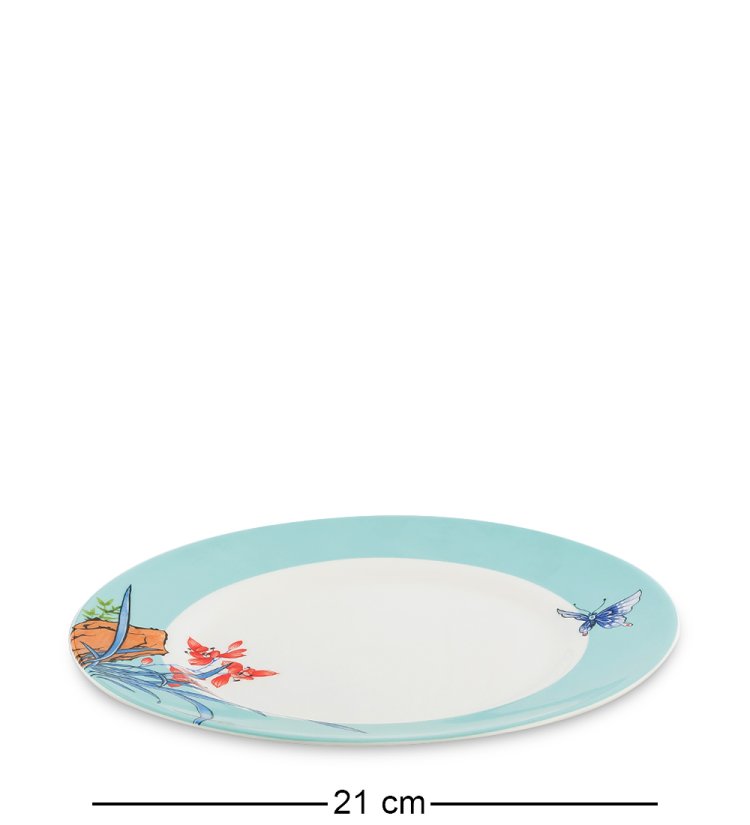 Чайный набор на 2 персоны с 4 тарелками Тоскана Pavone JK-181, фотография тарелки 21 чсм