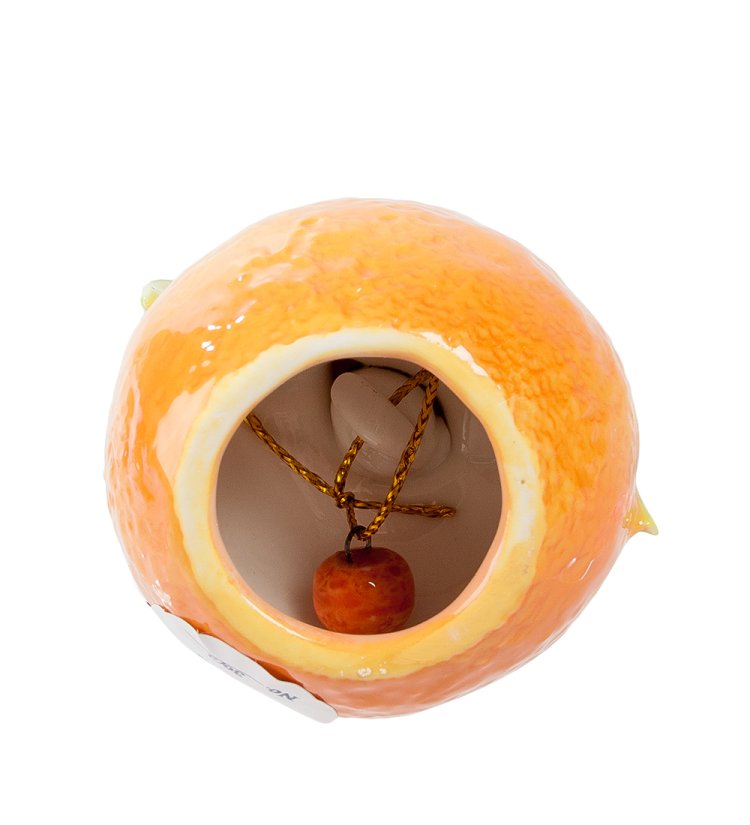 Колокольчик из керамики Девочка-апельсинка CMS-36/ 3, вид изнутри