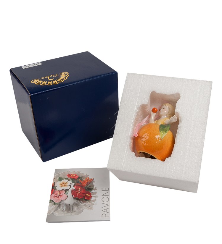 Колокольчик из керамики Девочка-апельсинка CMS-36/ 3, упаковочный вид