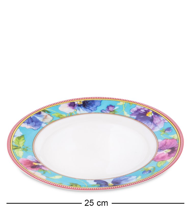 Столовый сервиз из фарфора на 6 персон Виола Pavone JK-120, фотография тарелки для супа