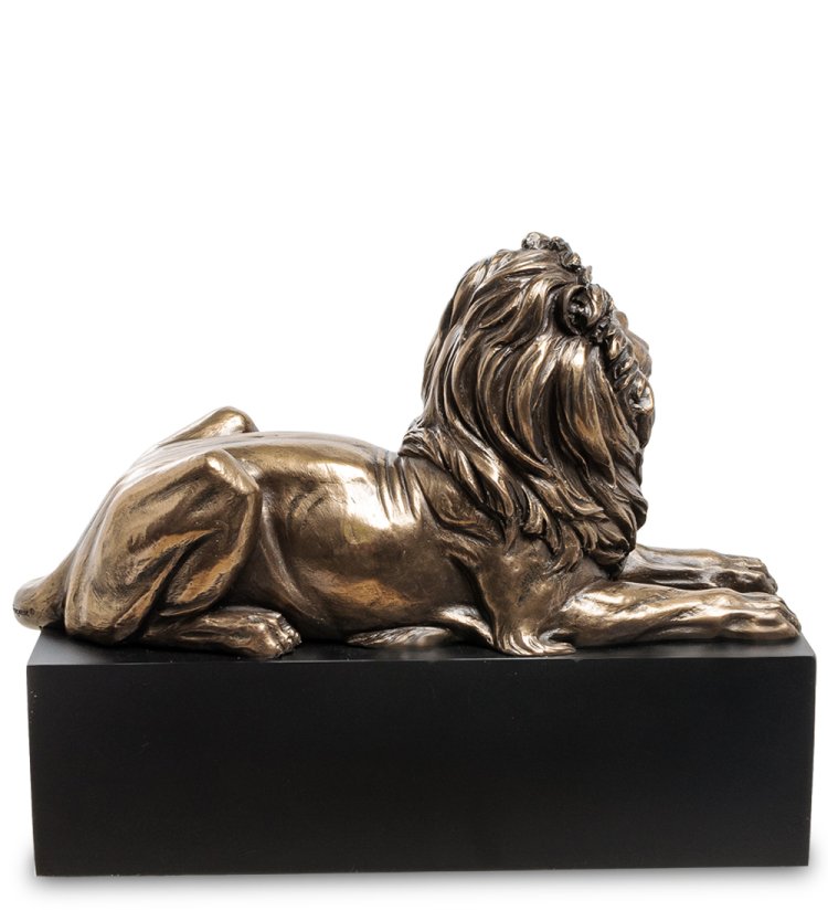 Статуэтка Лев на платформе Veronese WS-851, вид профиль