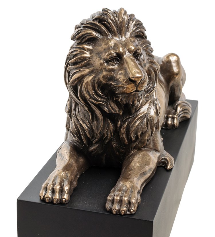 Статуэтка Лев на платформе Veronese WS-851, вид спереди