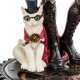 Статуэтка в стиле Стимпанк Девушка с ружьём Veronese WS-377, увеличенный вид кота