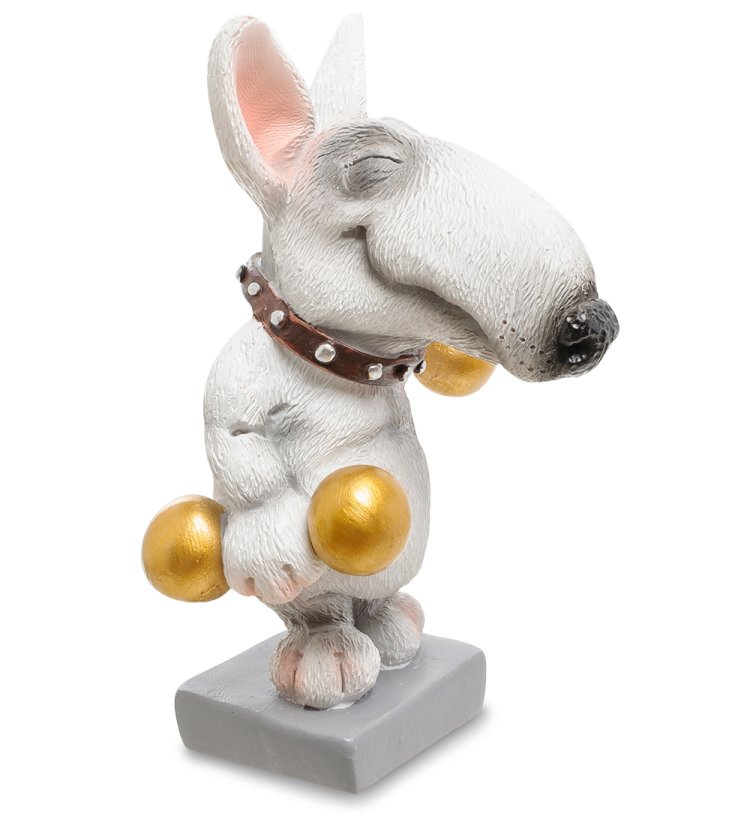 Статуэтка Собака Бультерьер Желаю золотых достижений The Comical World of Stratford RV-907, вид профиль