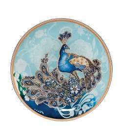 Круглое блюдо Павлин