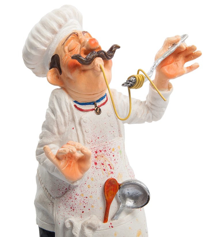 Маленькая Статуэтка Лапшичный Повар - The Cook Forchino FO-84000, портретный вид