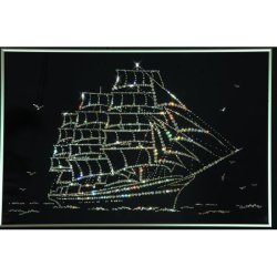 Картина Парусник Мир c кристаллами Swarovski