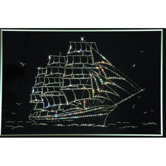 Картина Парусник Мир c кристаллами Swarovski