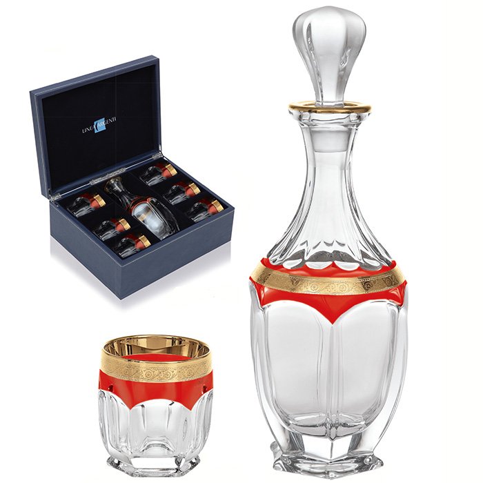 Набор для виски с золотым декором