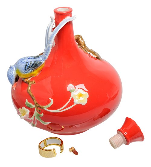 Фарфоровая Ваза для цветов Голубая птица счастья Pavone FM-90/ 2, разборный вид