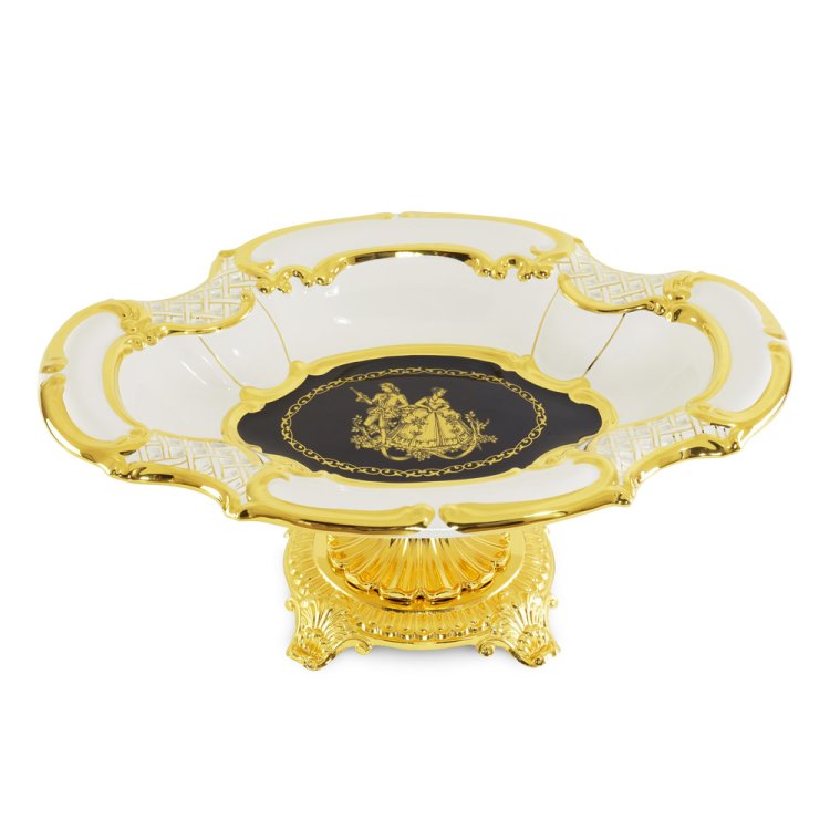 Овальное блюдо на одной ножке коллекция Amante bnb Migliore De Luxe 27280 