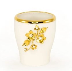 Стакан для ванной комнаты с цветами коллекция Emozioni