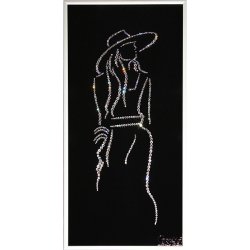 Картина Силуэт незнакомки c кристаллами Swarovski