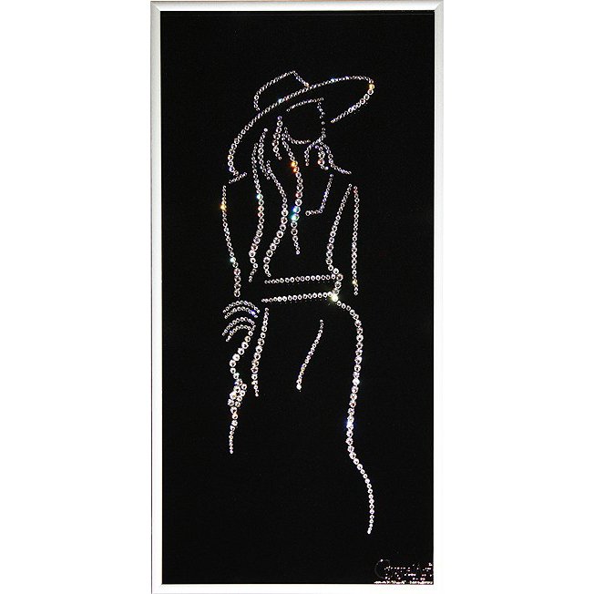 Картина Силуэт незнакомки c кристаллами Swarovski