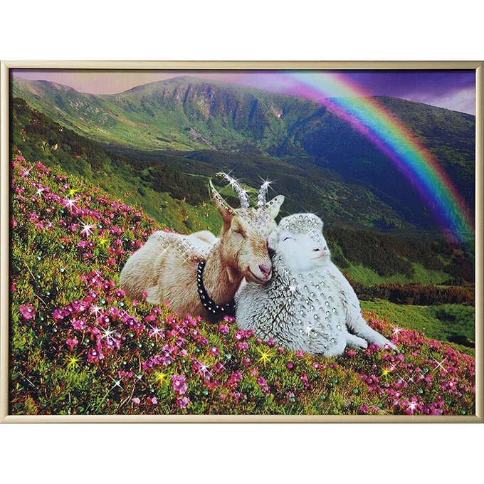 Картина Радужная гармония c кристаллами Swarovski