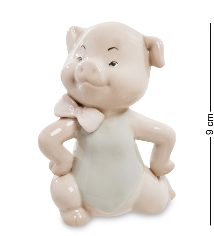 Фигурка из фарфора Поросенок с торжественной бабочкой Pavone JP-111/ 1