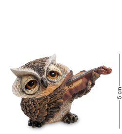 Маленькая Фигурка Сова - Виртуозный Скрипач