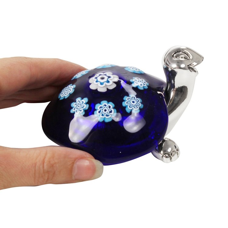 Статуэтка Черепашка улыбающаяся в синем панцире