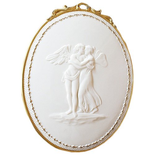 Медальон из фарфора в виде маленького барельефа Два Ангела Cattin 613/FO