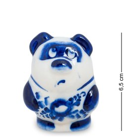 Статуэтка Винни Пух Голубая гжель