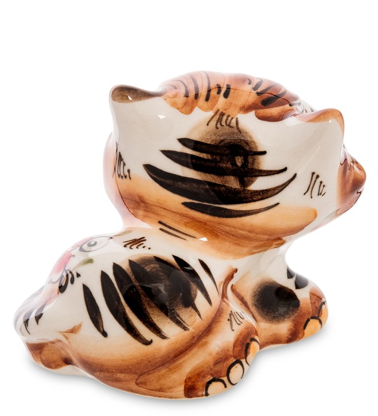 Фигурка Кот Вася Цветная гжель ГЛ-565, фотография со спины