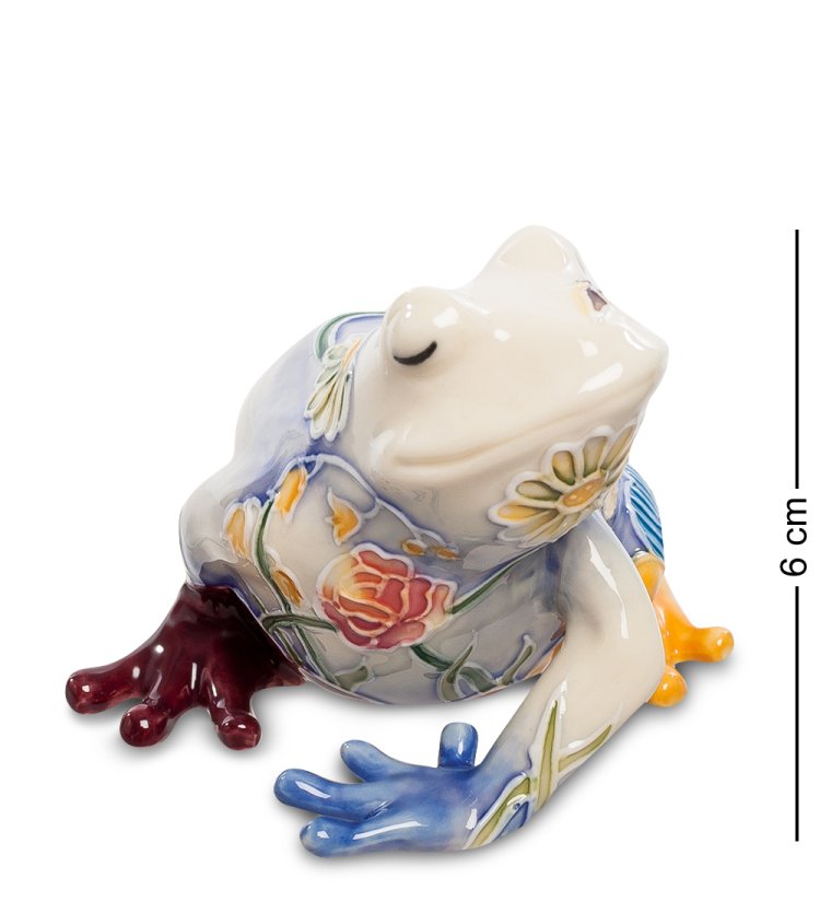 Статуэтка из фарфора Довольная Лягушка в цветах Pavone JP-11/ 59